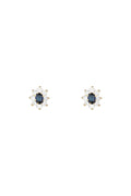 Boucles D'Oreilles "Margherite Saphir" Or Jaune 375/1000