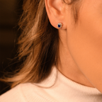 Boucles D'Oreilles "Margherite Saphir" Or Jaune 375/1000