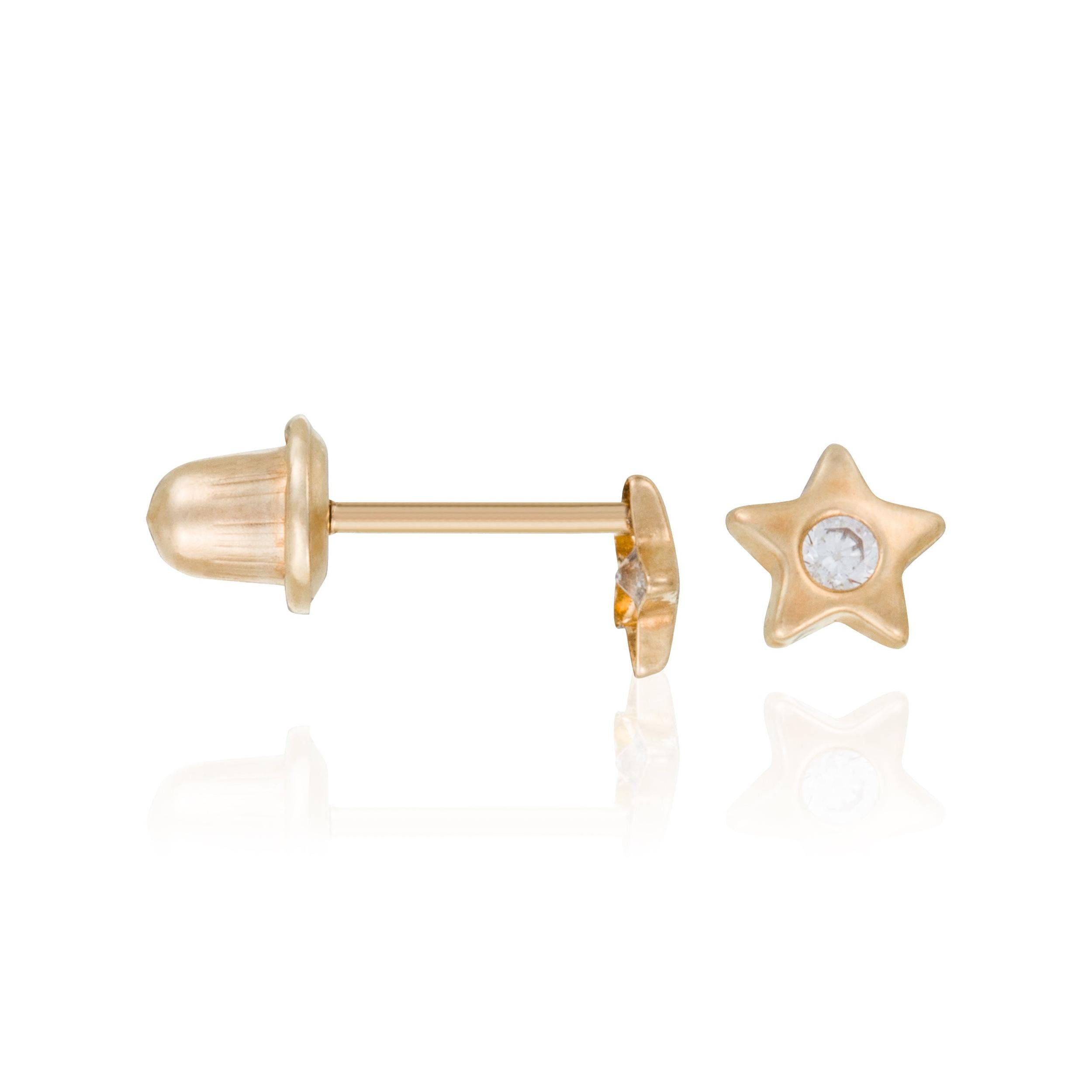 Boucles D'Oreilles Enfant "Etoile" Or Jaune 375/1000