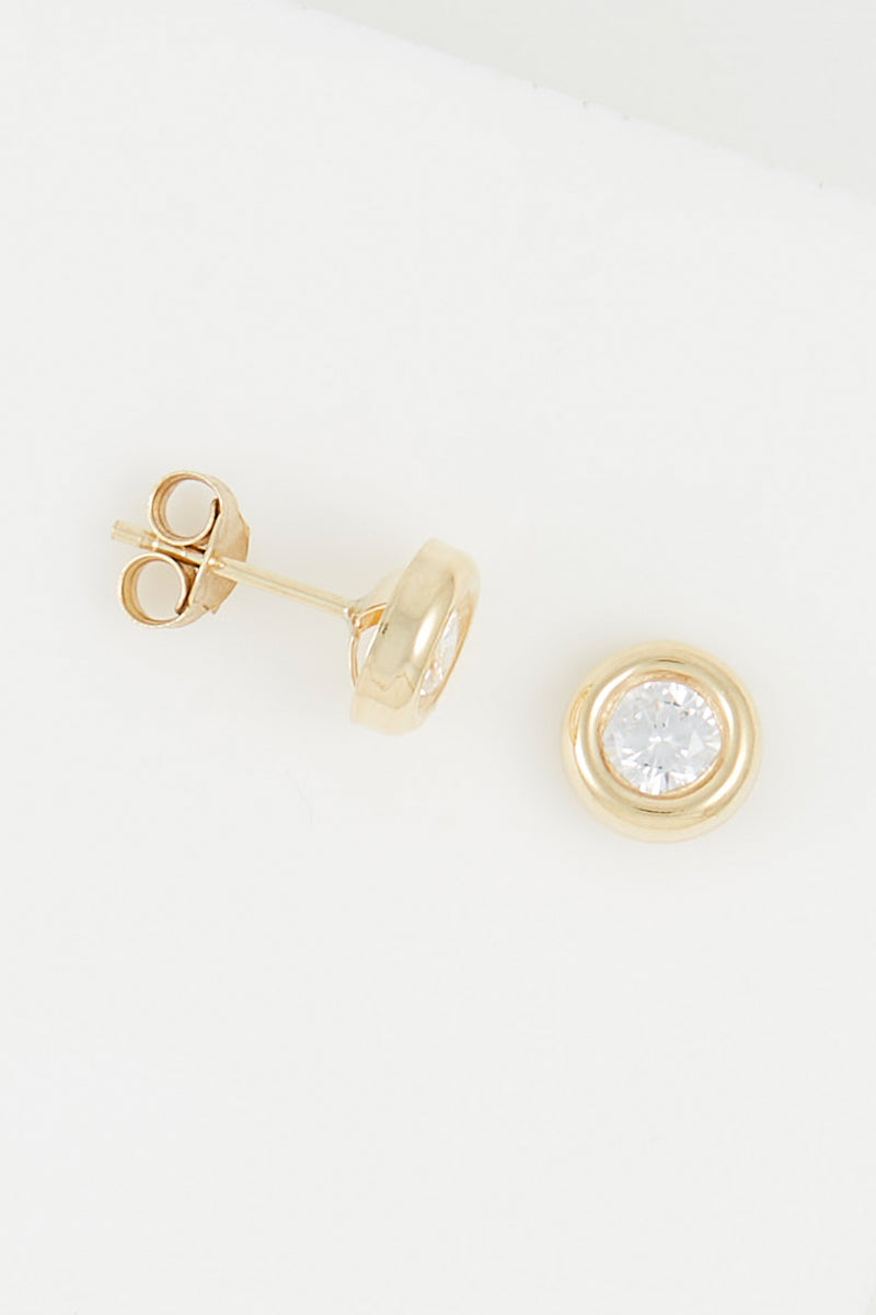 Pendientes Precious - Oro amarillo y circonio