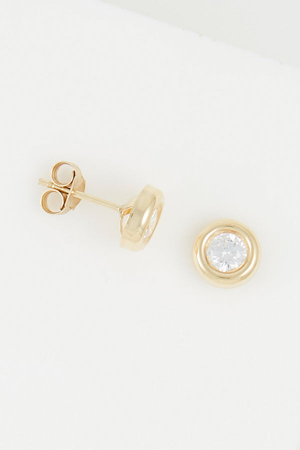Pendientes Precious - Oro amarillo y circonio