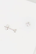 Orecchini "Simply You 3Mm" in oro bianco 375/1000 e zirconio