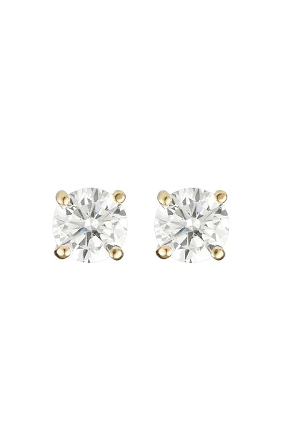 Boucles D'Oreilles "Simply You 3Mm" Or Jaune 375/1000 Et Zirconium