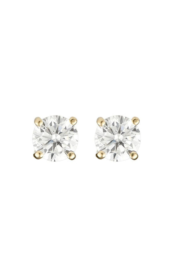 “Simply You 3Mm” Earrings 375/1000 Yellow Gold And Zirconium