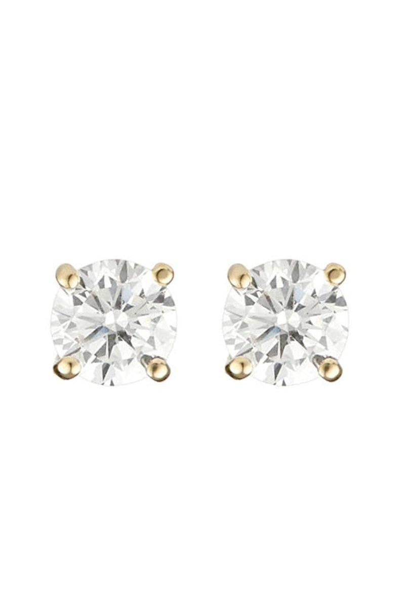 Boucles D'Oreilles "Simply You 3Mm" Or Jaune 375/1000 Et Zirconium