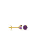 Boucles D'Oreilles "Puce Améthyste 4Mm" : 0,4Ct/2