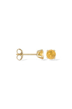 Boucle D'Oreilles "Puce Citrine 4Mm" :0,4Ct/2