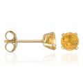 Boucle D'Oreilles "Puce Citrine 4Mm" :0,4Ct/2