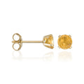 Boucle D'Oreilles "Puce Citrine 4Mm" :0,4Ct/2