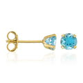 Boucles D'Oreilles "Puce Topaze 4Mm" : 0,45Ct/2