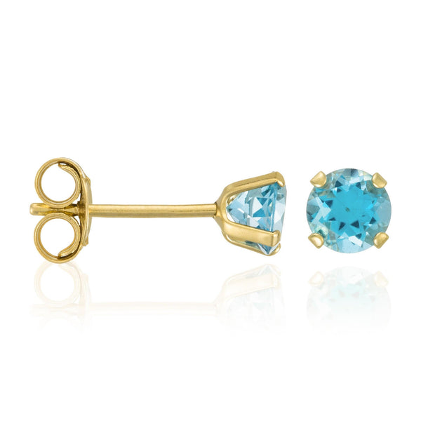 Pendientes "Chip Topacio 4Mm": 0,45Ct/2