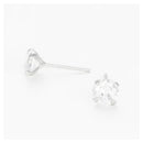 Boucles D'Oreilles "Simply You 5Mm" Or Blanc 375/1000 Et Zirconium