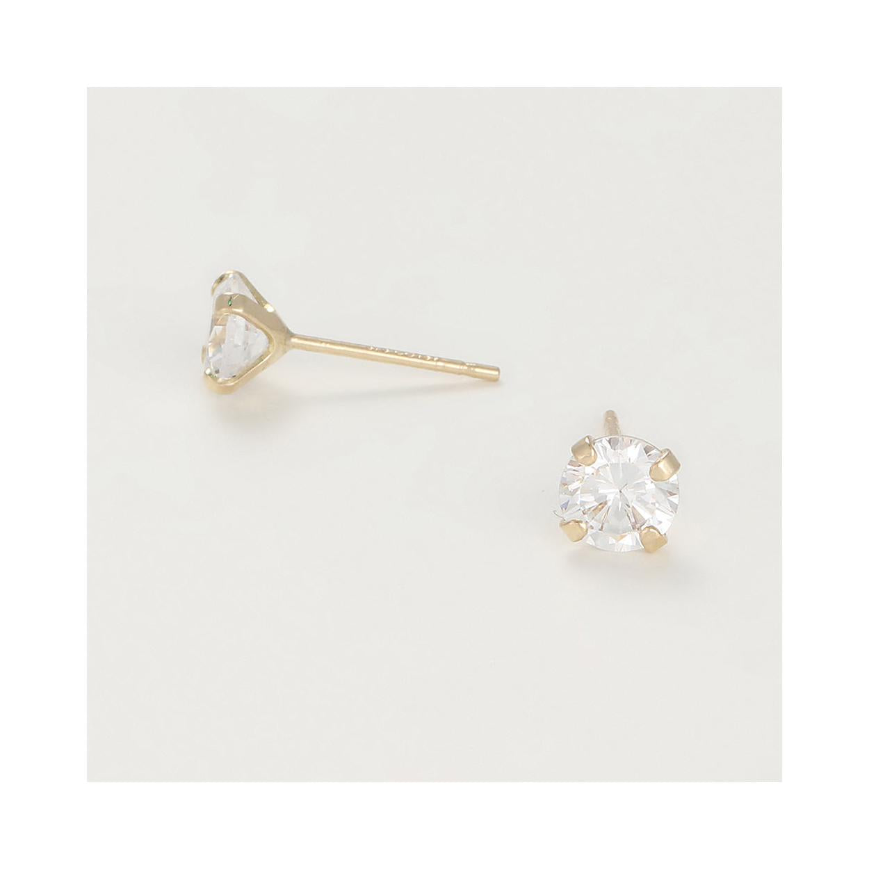 Boucles D'Oreilles "Simply You 5Mm" Or Jaune 375/1000 Et Zirconium