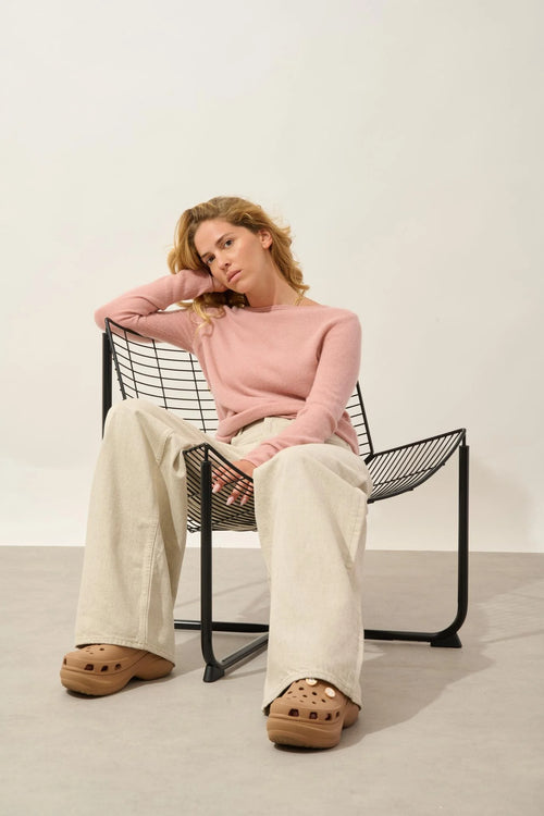 Pull Col Rond - Epéna - Bois De Rose