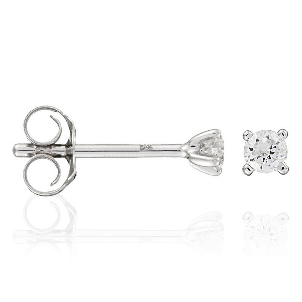 Earrings "Single Diamond 0,06" Diamonds 0,06/2 - White Gold