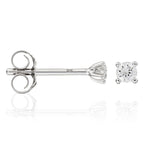 Earrings "Single Diamond 0,06" Diamonds 0,06/2 - White Gold