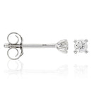 Boucles D'Oreilles "Single Diamond 0,06" Diamants 0,06/2 - Or Blanc