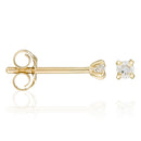 Boucles D'Oreilles "Single Diamond 0,06" Diamants 0,06/2 - Or Jaune
