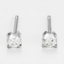 Boucles D'Oreilles "Single Diamond 0,20" Diamants 0,20/2 - Or Blanc
