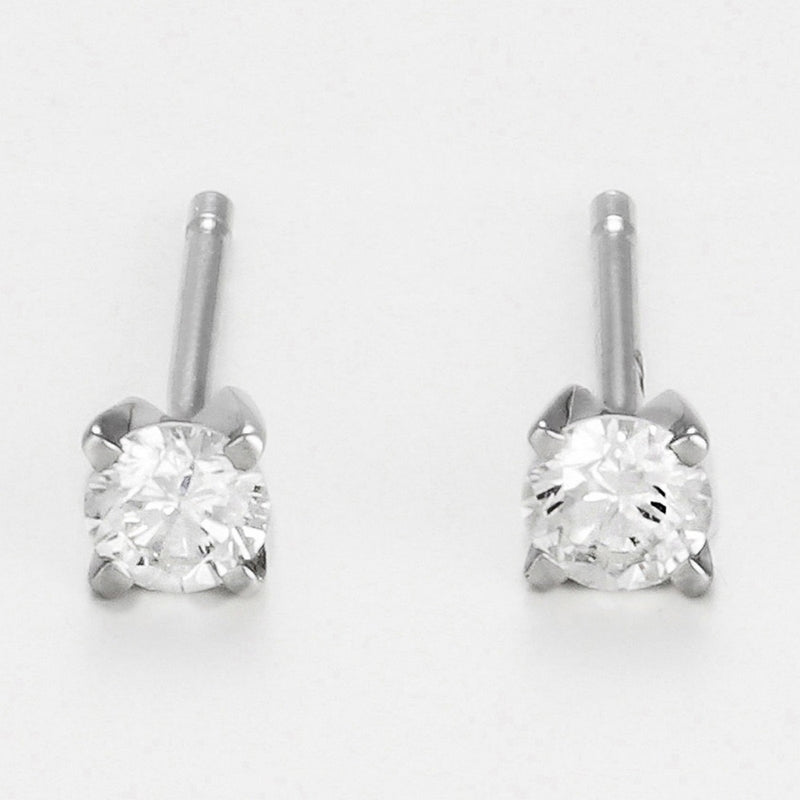 Earrings "Single Diamond 0,20" Diamonds 0,20/2 - Gold Blanc 375/1000