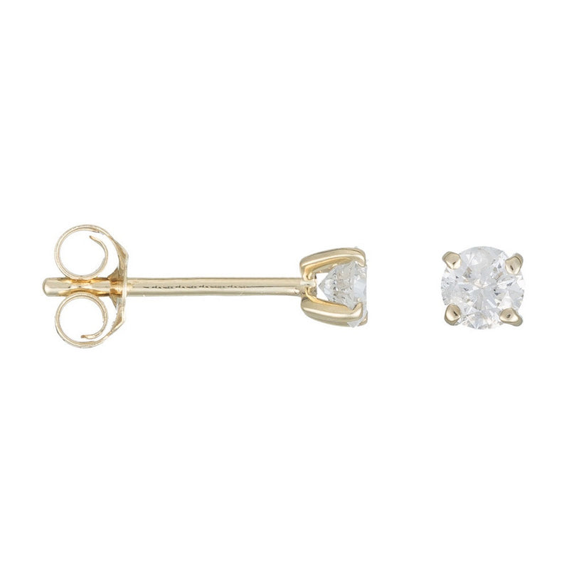 Boucles d'oreilles "Single diamond 0,20" Diamants 0,20/2