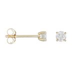 Pendientes "Single Diamond 0.20" Diamantes 0.20/2 - Oro Amarillo 375/1000