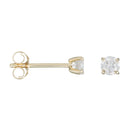 Pendientes "Single Diamond 0,20" Diamantes 0,20/2 - Oro Amarillo 375/1000