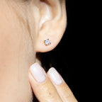 Pendientes "Single Diamond 0.20" Diamantes 0.20/2 - Oro Amarillo 375/1000