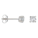 Blanc Pendientes de un diamante de 0.40 quilates D0.40/2 - Oro 375/1000