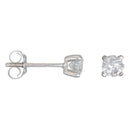 "Single Diamond 0.40 Carat" Earrings - Diamonds 0.40/2 - 375/1000 White Gold