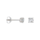 Boucles D'Oreilles "Single Diamond 0,40 Carat" Diamants 0,40/2 - Or Blanc