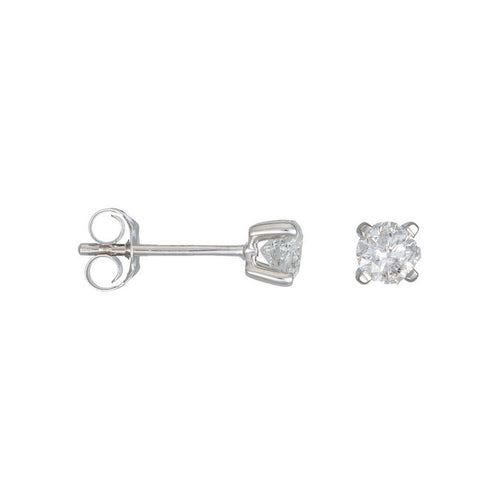 Boucles D'Oreilles "Single Diamond 0,40 Carat" Diamants 0,40/2 - Or Blanc