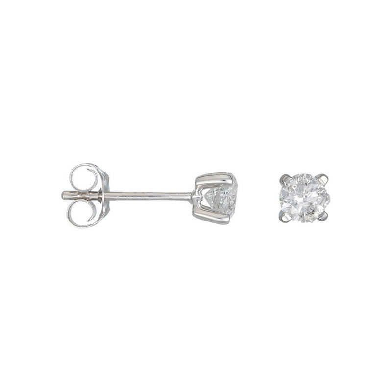 Boucles D'Oreilles "Single Diamond 0,40 Carat" Diamants 0,40/2 - Or Blanc