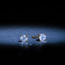 Earrings "Single Diamond 0,40 Carat" D0,40/2 - Yellow Gold 375/1000