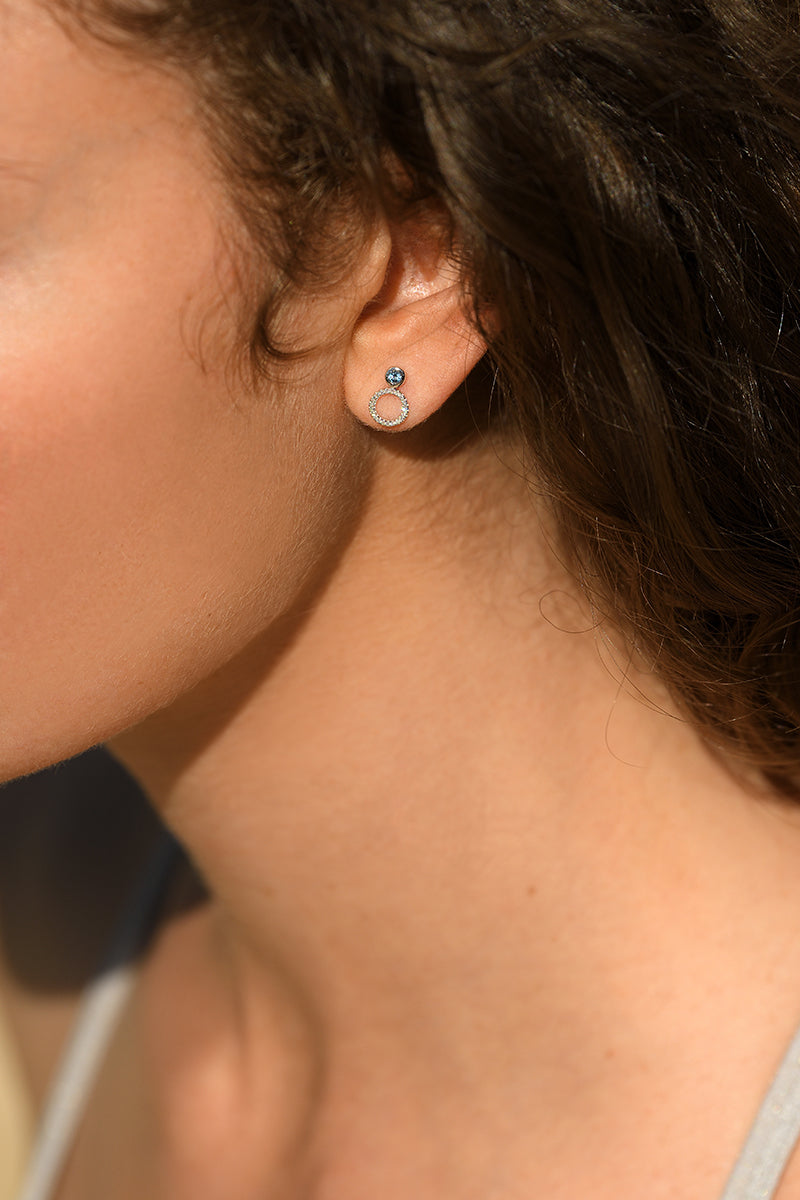 Boucles D'Oreilles D0,05/42 Lbt0,12/2 - Or Blanc 375/1000