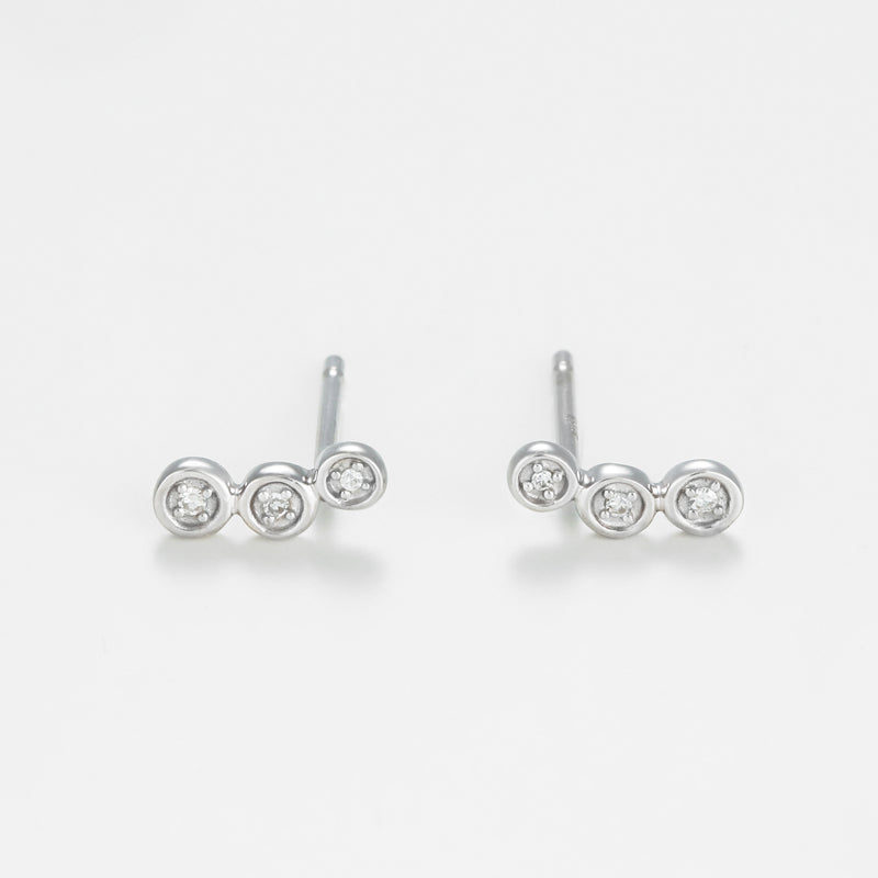 Blanc Pendientes Tres D0,02/6 - Oro 375/1000