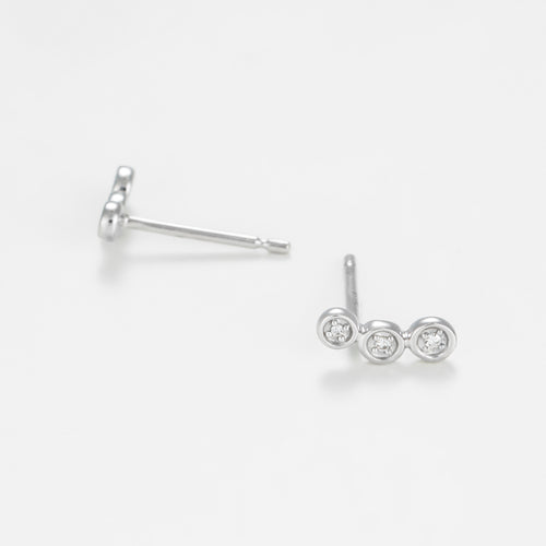 Boucle D'Oreilles Tres D0,02/6 - Or Blanc