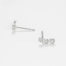 Boucles D'Oreilles Tres  D0,02/6 - Or Blanc 375/1000