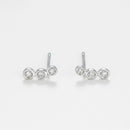 Boucle D'Oreilles Tres D0,02/6 - Or Blanc 375/1000