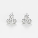 Boucle D'Oreilles Trio D0,02/6 - Or Blanc 375/1000