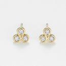 Boucle D'Oreilles Trio  D0,02/6 - Or Jaune