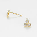 Boucle D'Oreilles Trio  D0,02/6 - Or Jaune