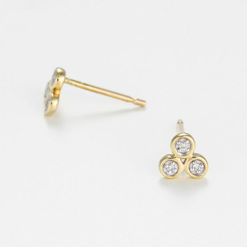 Boucle D'Oreilles Trio  D0,02/6 - Or Jaune