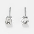 Pendientes "Cristina" D 0.25/2 - Oro blanco 375/1000