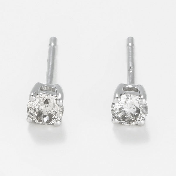 Pendientes "Cristina" D 0.25/2 - Oro blanco 375/1000
