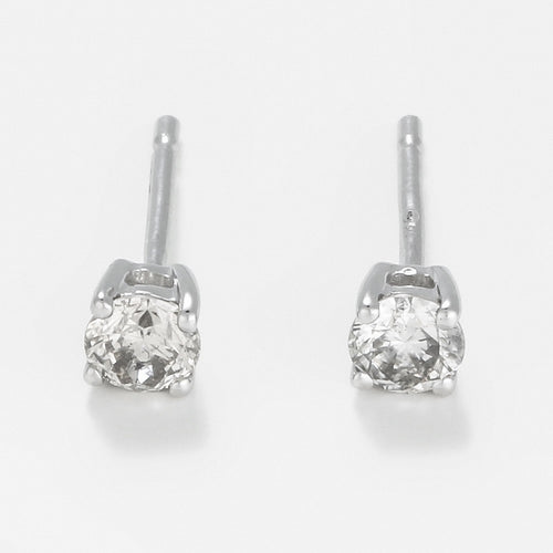 Pendientes "Cristina" D 0.25/2 - Oro blanco 375/1000