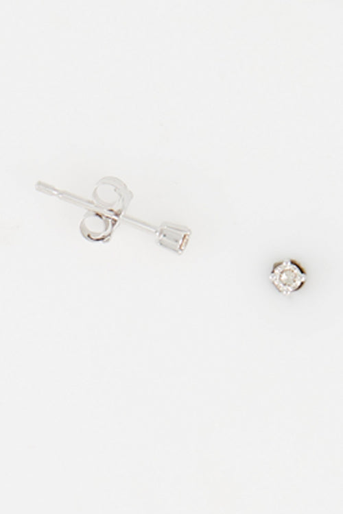 Boucles D'Oreilles "Ilaria" Diamant D 0,07/2 - Or Blanc 375/1000