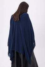 Ponche À Franges Equinoxe - Bleu Marine - Femme