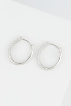 Boucles D'Oreilles "Taylor" Or Blanc 375/1000 Et Zirconium