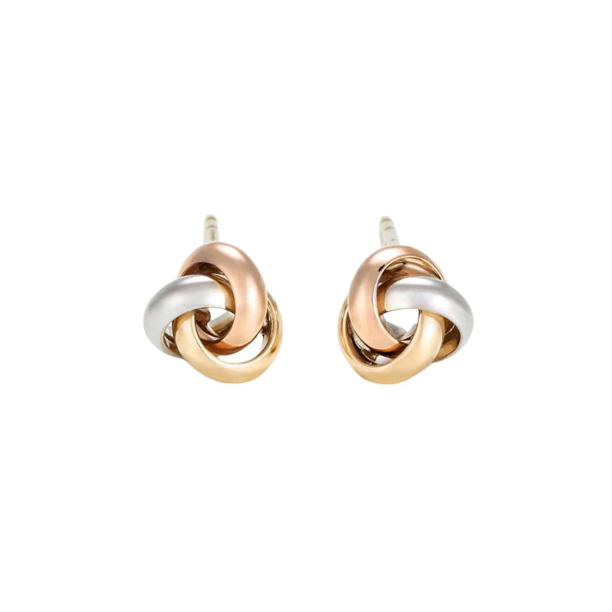 “Tricolor Knot” Earrings